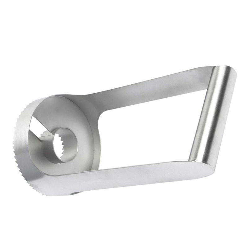 Extractor de piña en forma de corazón, herramienta de cocina sencilla, cortador de frutas de acero inoxidable, pelador de piña para tienda y hogar, 1 unidad