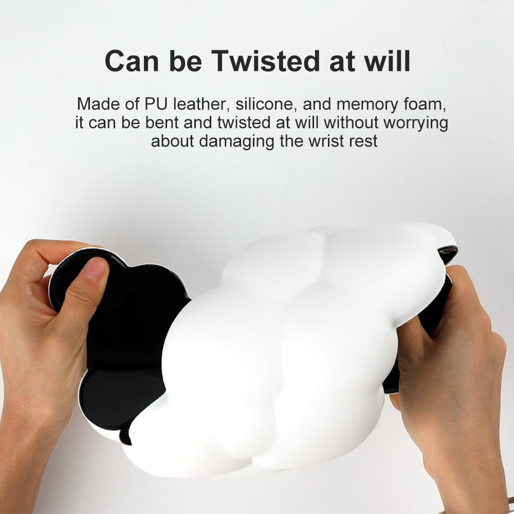 Tastatur-Cloud-Handgelenkauflage mit Memory-Schaum-Handgelenkstütze/Kissen aus weichem Leder zum einfachen Tippen und zur Schmerzlinderung im Büro