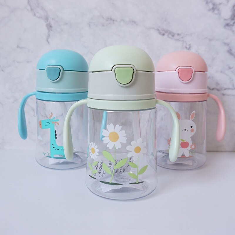 Kinderen Voeden Sippy Cups Met Handvatten Leren Drinkwater Flessen Leuke Cartoon Lekvrije Band Cup 250 Ml Xs