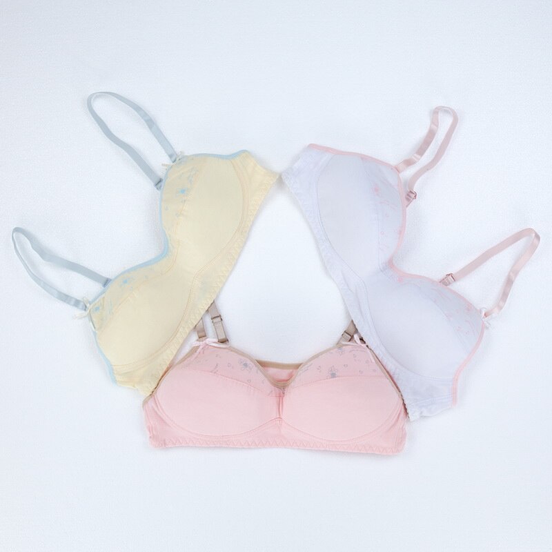 Good Student Training Bra Puberty Girl Underwear Bamboo Cotton Bra for Kids Training Bras Girls Small Bras A Cup