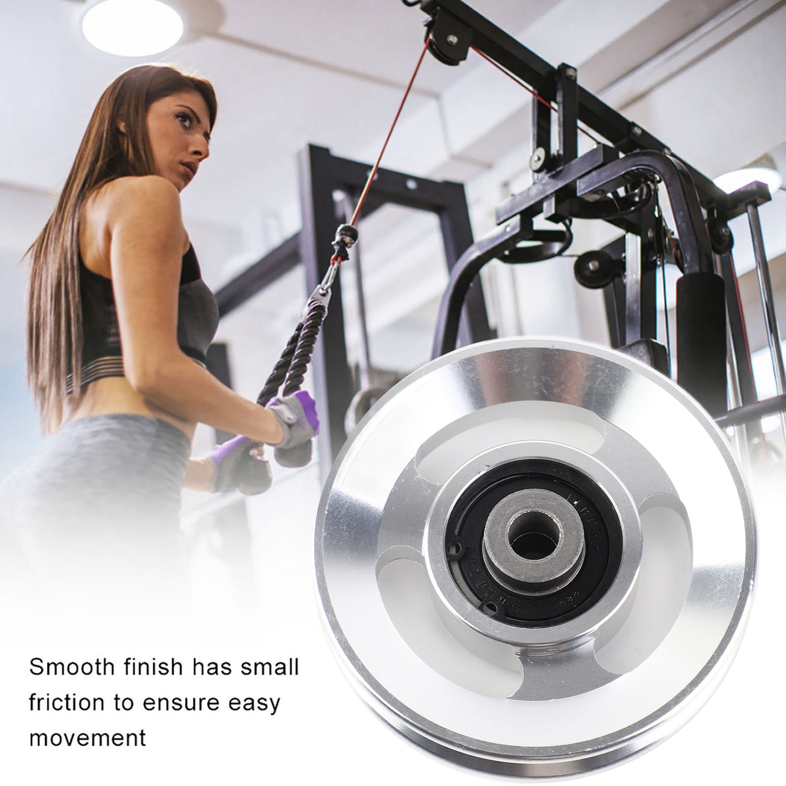 Home Gym Attachments Aluminium Alloy Fitness Pulley Home Gym Attachments Part Exercise Strength Training Accessory Gym Accessory