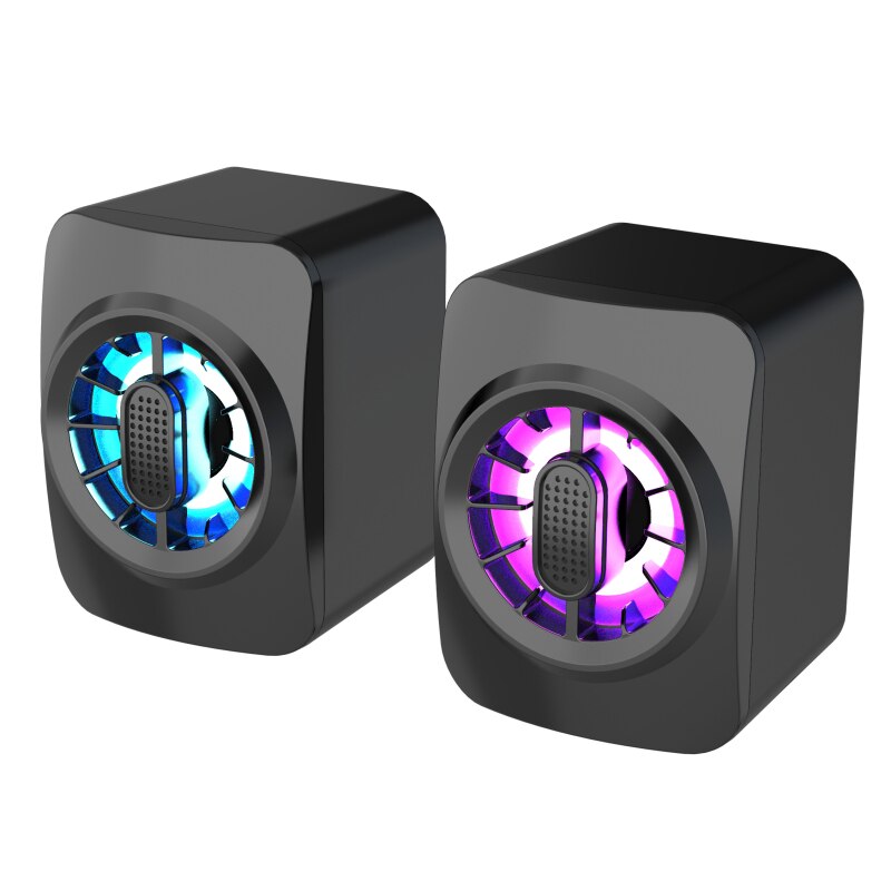 Mini haut-parleurs stéréo USB alimentés par USB pour ordinateur portable avec design peu encombrant pour ordinateur portable, ordinateur de bureau, dortoir, bureau, restaurant