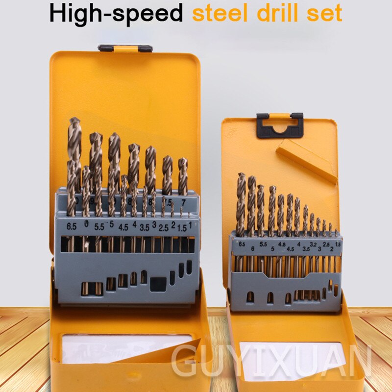Cobalt twist drill set Stainless steel with straight handle Drill bit Industrial drill set tool