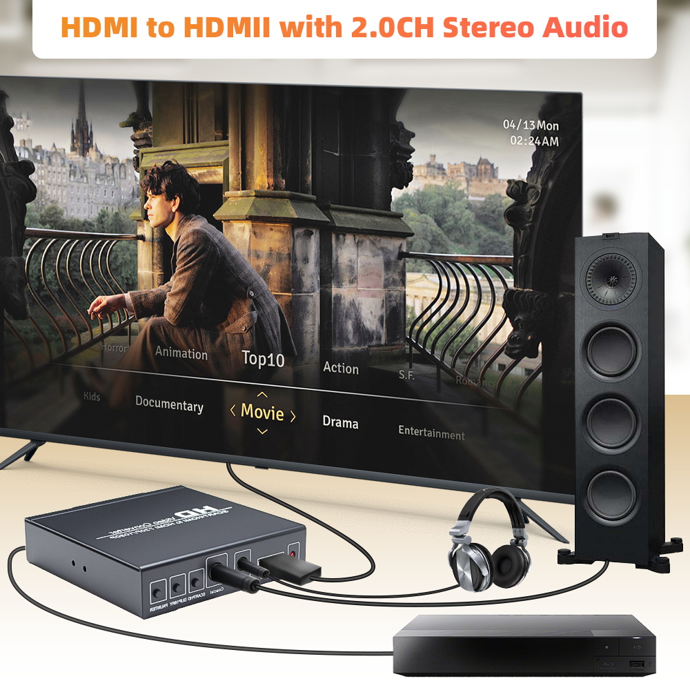 RGB Scart naar HDMI-compatibele Scaler-converter HD Scart RGB naar HDMI-compatibele converterbox met audio-extractor voor Scart RGB