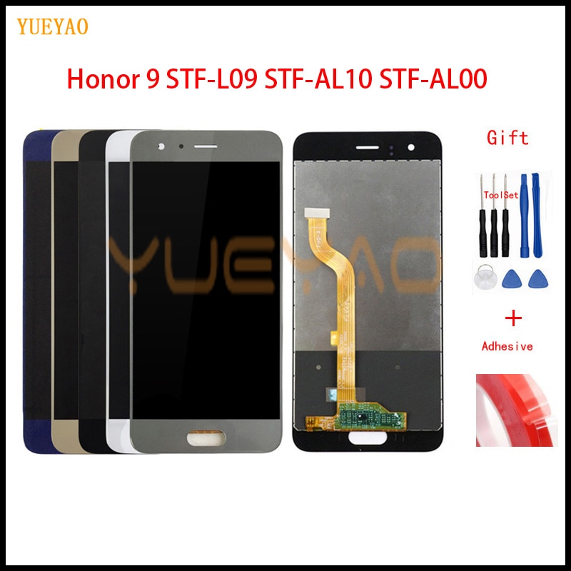 LCD Original para Honor 9 pantalla Digitalizador de pantalla táctil para Huawei Honor 9 LCD Display STF-L09 STF-AL10 STF-AL00