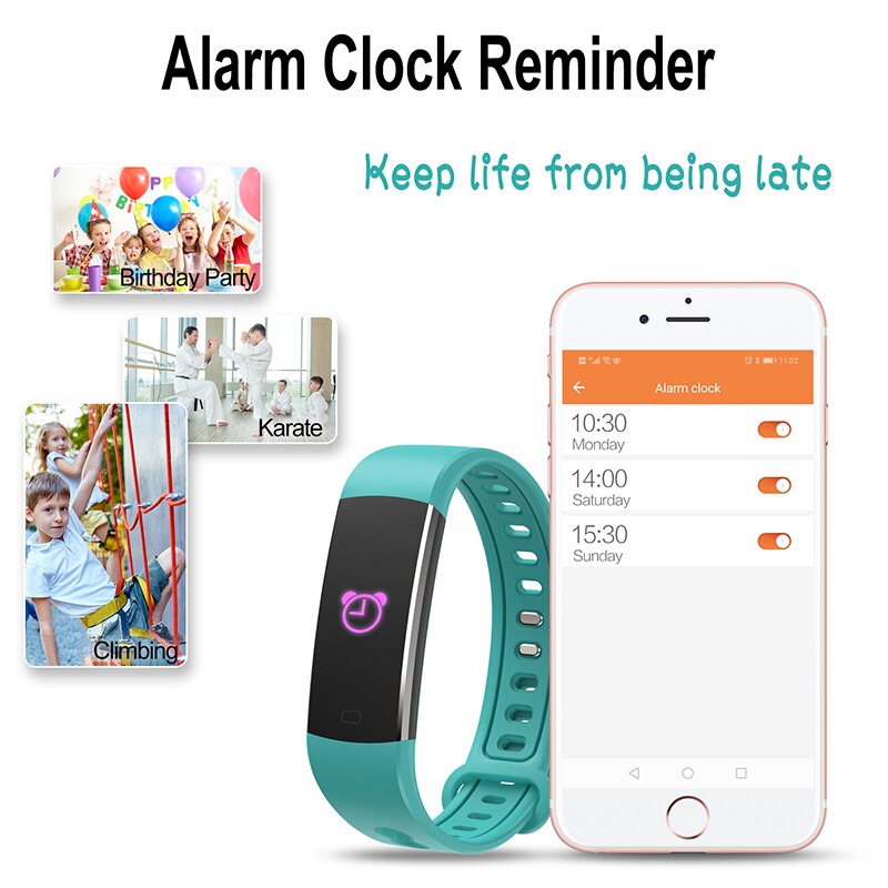 BingoFit Kids Smart Wristbands with WeChat Authentication Fitbits with Blood Pressure Watches Sports Fitness Tracker Smart Bands