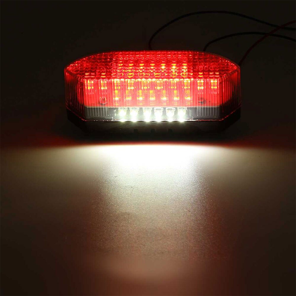 Luz de freno trasera Universal para motocicleta, luz roja de parada trasera, 30 LED, para Dirt Bike, ATV