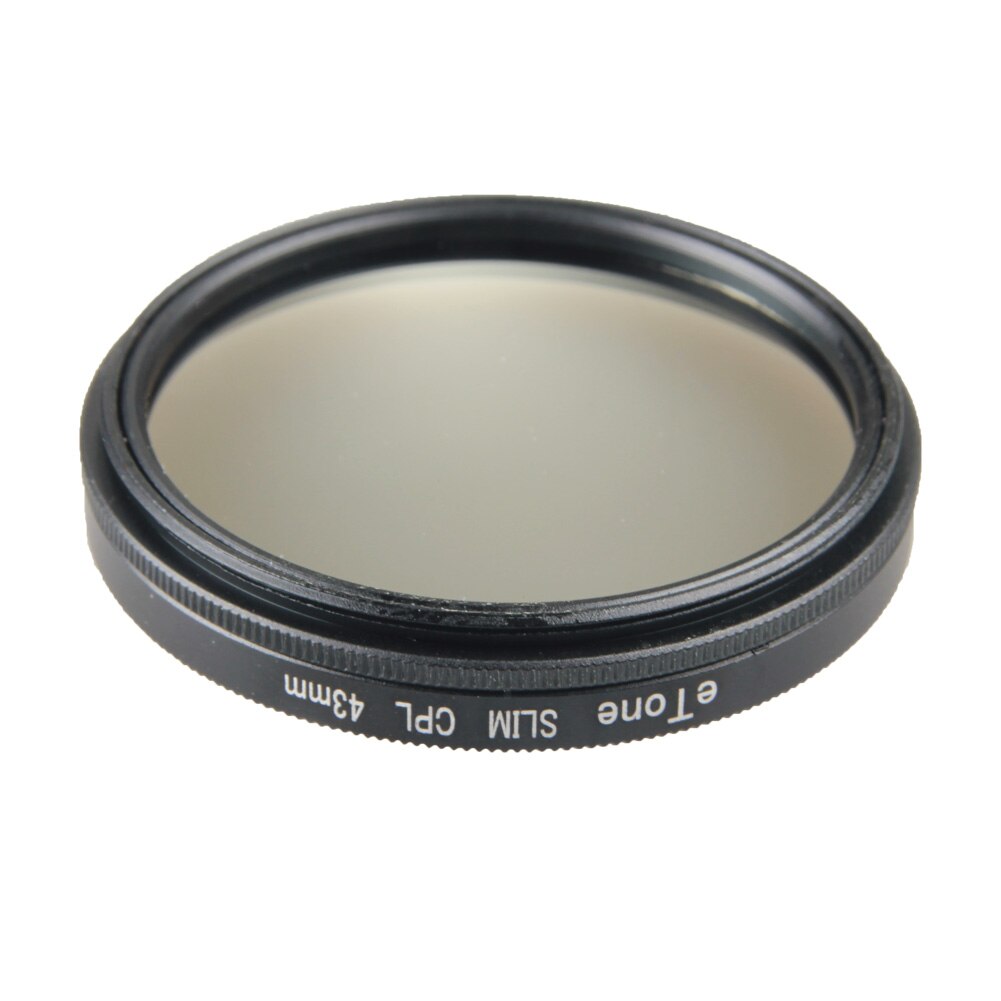 ETone filtro ultradelgado 43mm CPL para protección para el lente de la Cámara eliminar
