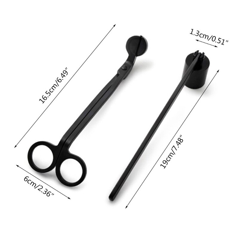 2 Stks/set Kaars Accessoire Set Rvs Schaar Kaars Bel Blussen R9JC