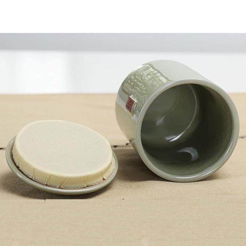 3 färger telåda keramikburk lång jing teförvaring lufttäta kannor kaffeorganisatör förvaringstankar kök matbehållare med lock