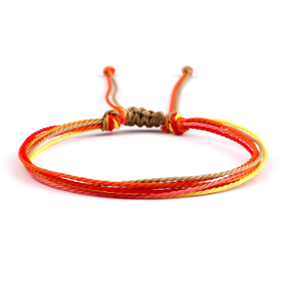 Pulsera trenzada con línea de cera de colores para hombre y mujer, brazalete ajustable, de joyería para amigos, Pulsera de pareja, 13 estilos: style 2