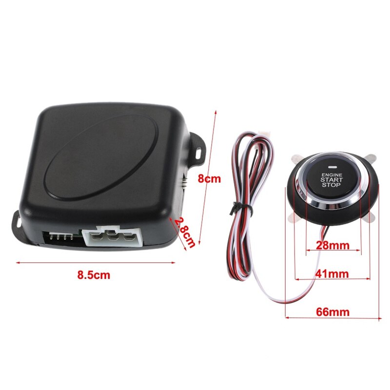 Car One-Click Start Key Switch Device Remote Control Start Anti-Theft Vehicle Ignition System 12V Auto Start Stop Key Universal