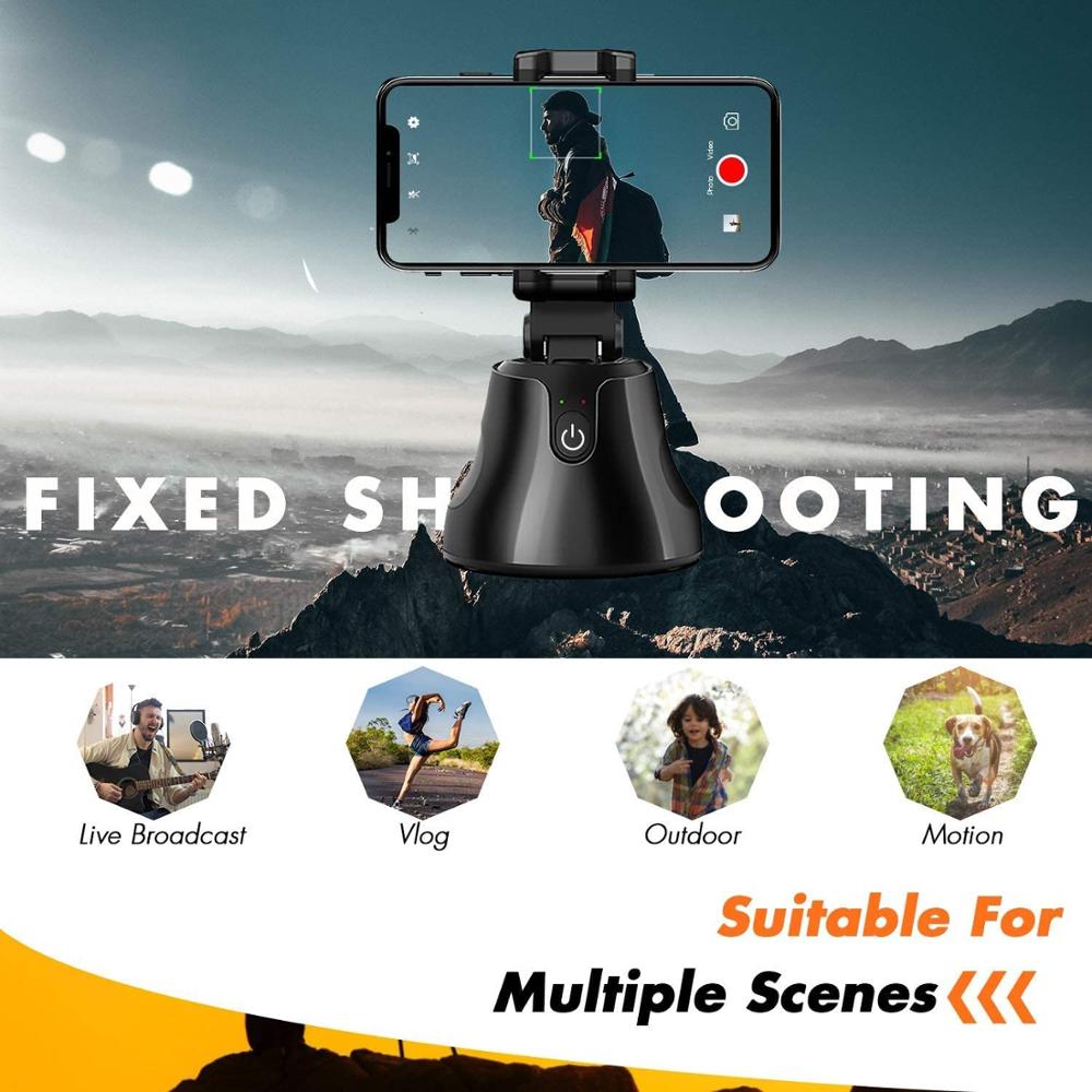 Trípodes para teléfono móvil soporte para teléfono móvil 360 ° rotación Auto cara objeto seguimiento teléfono Cámara soporte para teléfono Selfie Sticks Stand