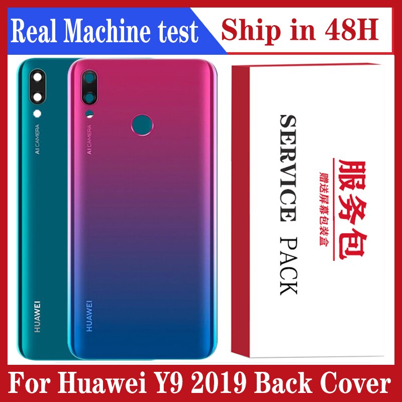 Original novo y9 2019 bateria capa para huawei y9 2019/desfrutar de 9 mais jkm lx1 lx2 lx3 volta capa habitação caso substituição