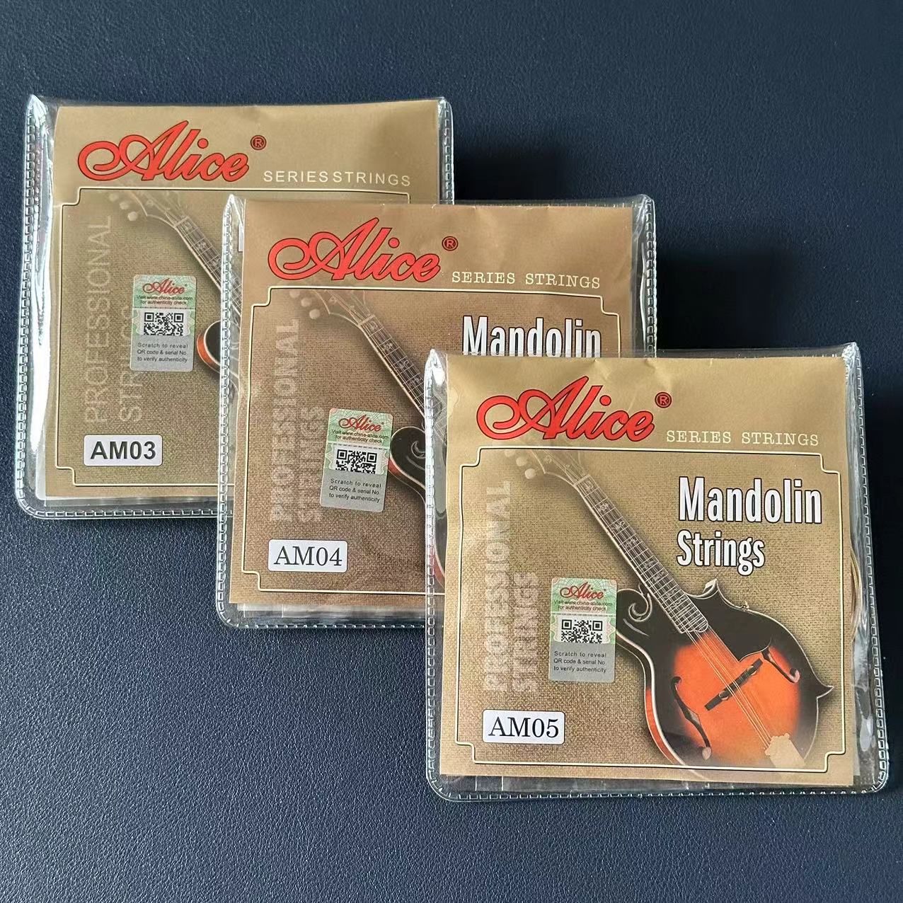 Mandolinstrenger, belagt stål, sølvbelagt kobberlegering, viklet, lys tone og enkel spillbarhet, for mandolindeler og -tilbehør
