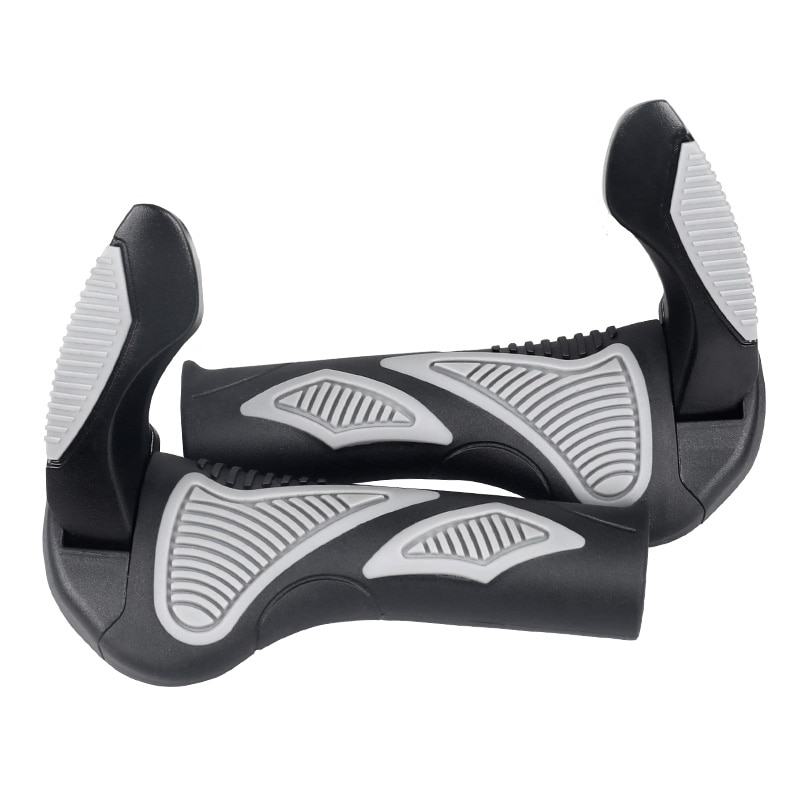 Ergonomic Hand Grips Mold-in Black Grey Dual Color Tone Grip Handlebar End Sheath Casing Hand Rest Good Fit to Palm Taiwan Hafny