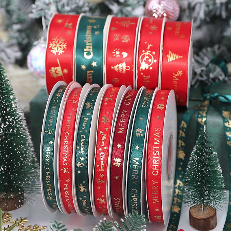 5M Weihnachtsdekoration Weihnachtsband Weihnachtsbaum Ornament für Wohnkultur Neujahr handgemachte DIY Geschenkverpackung Kasten Zubehör