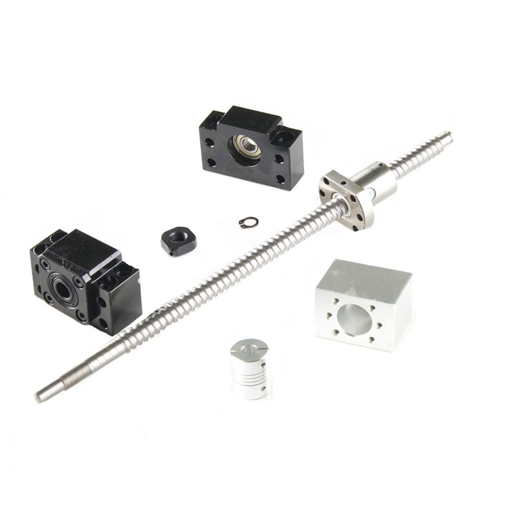 Ball Schraube einstellen SFU1204 Gerollt Kugelumlaufspindel RM1204 C7 Mit Ende Bearbeitet + 1204 Ball murmeln Gehäbenutzen + BK/BF10 ende Unterstützung + Koppler Für Cnc
