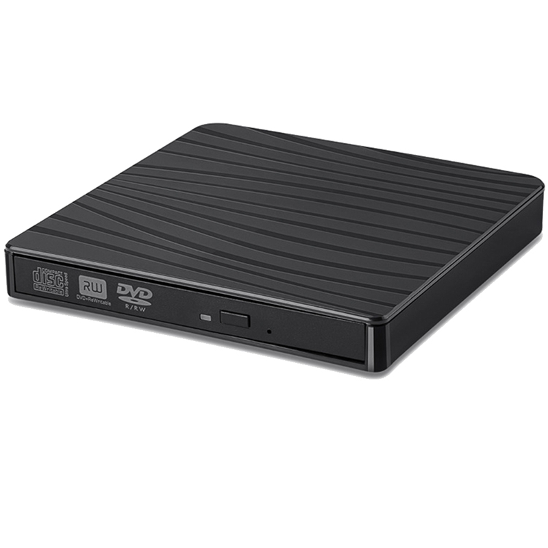 External CD DVD Drive, USB 3.0 USB-C CD RW Reader Rewriter with SD TF Card Reader &amp; USB-Stick Port for Laptop Desktop Pc