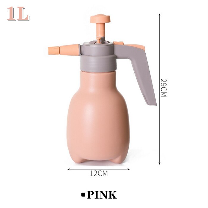 Sprayer Hand Air Pressure Trigger Sprayer Bottle Adjustable Disinfection Sprayers Air Compressor Pump Spray Bottle Watering Can: 1L Pink