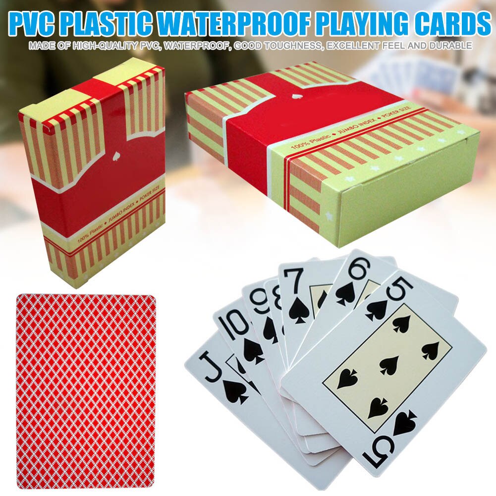 PVC Plastic Playing Card Family Game Poker Cards Waterproof Polish Poker Board Games LBV