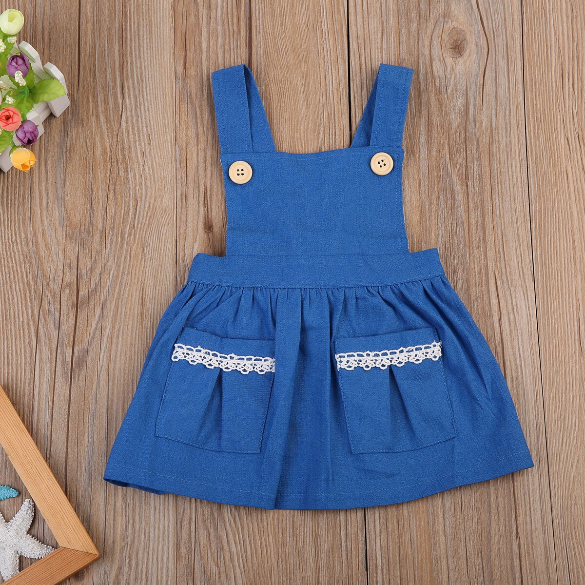 Infant Skirts Baby Girls Denim Sleeveless Casual Skirts Outfits