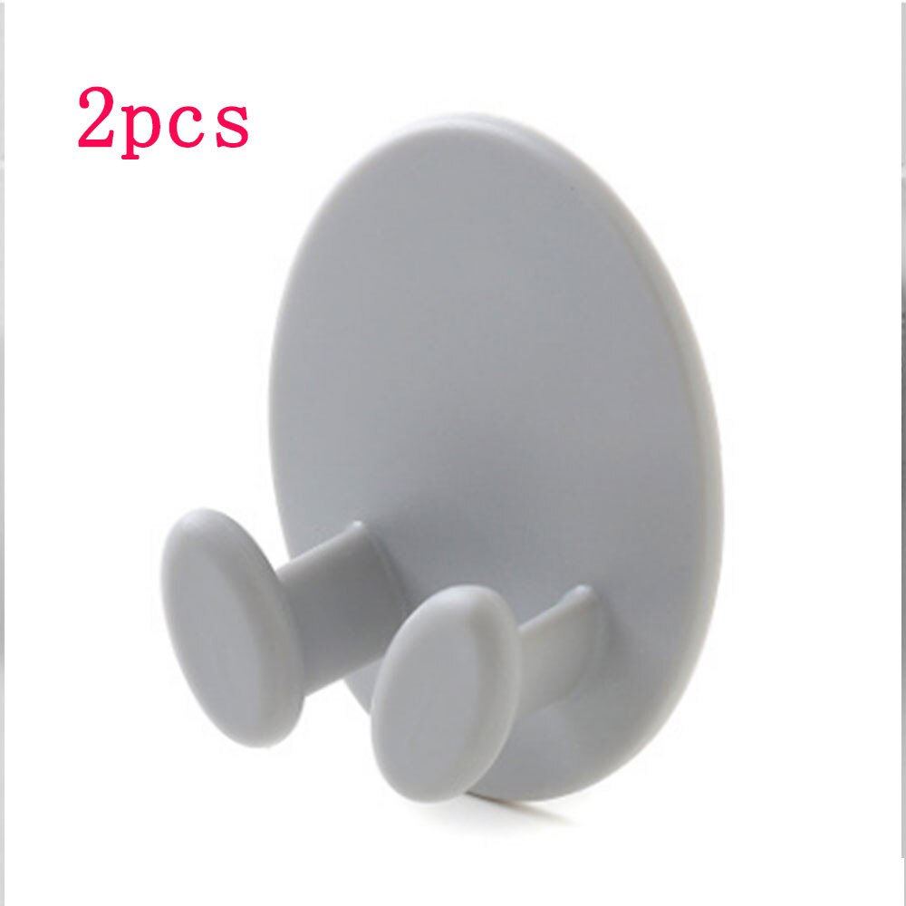2pcs Nail-free hook hook oval socket hook power cord storage rack