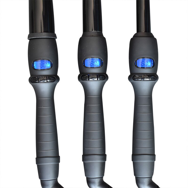 Moniteur LCD outils de coiffure en céramique fer à friser cheveux ondulation poire fleur cône cheveux électrique