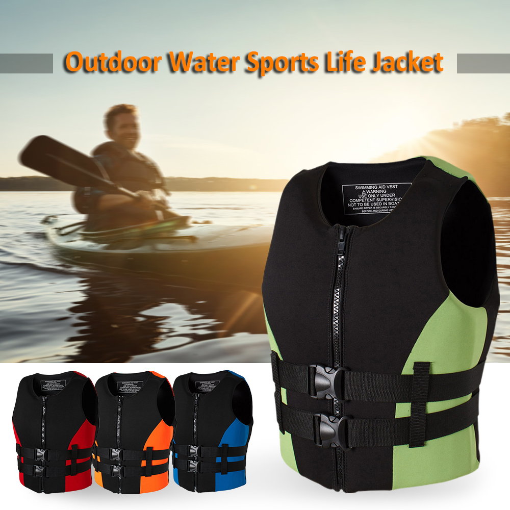 Safety Life Vest Neoprene Fishing Life Jacket Water Sports Kayaking Boating Drifting Universal Swimming Ski Drifting Vest Suit