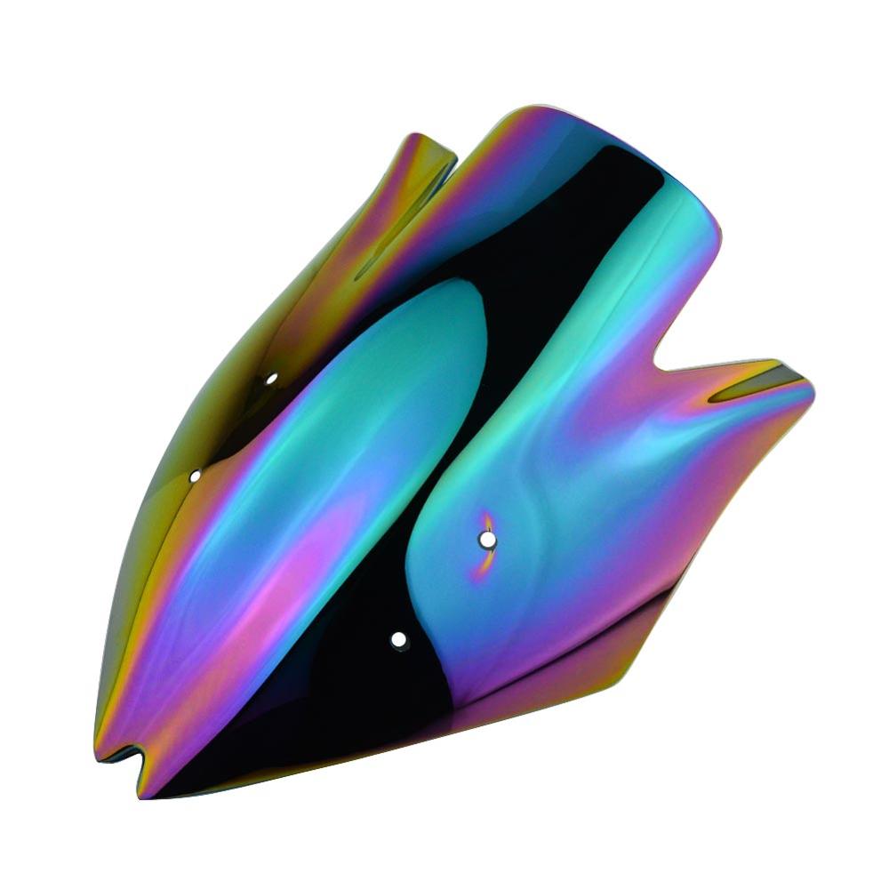 Motorfiets Voorruit Motorfietsscherm Dubbele Bubbel Windscherm Deflector Beschermer Windscherm Voor Kawasaki Voor Ninja Voor Z1000 2003-2006 Motorfiets Voorruit Kuip(Silver