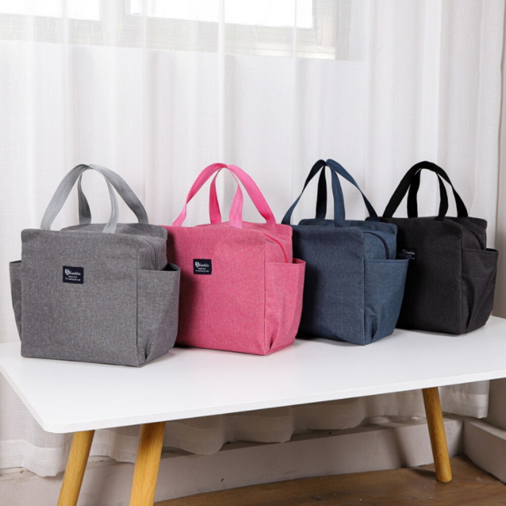 Draagbare Lunch Tas Thermische Geïsoleerde Lunch Box Tote Koeler Handtas Bento Pouch Diner Container School Voedsel Opslag Zakken
