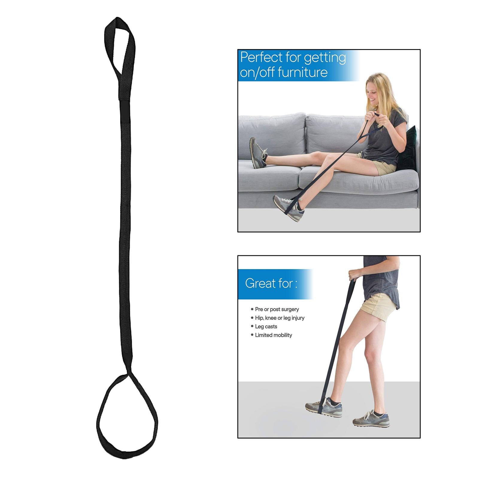 Leg Lifter Strap Rigid Foot Loop Hand Grip for Adult Senior Elderly Handicap