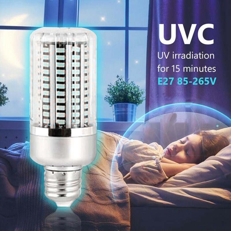 GTBL UV Germicidal Disinfection Lamp LED UVC E27 Home Ozone Disinfection Light Bulb