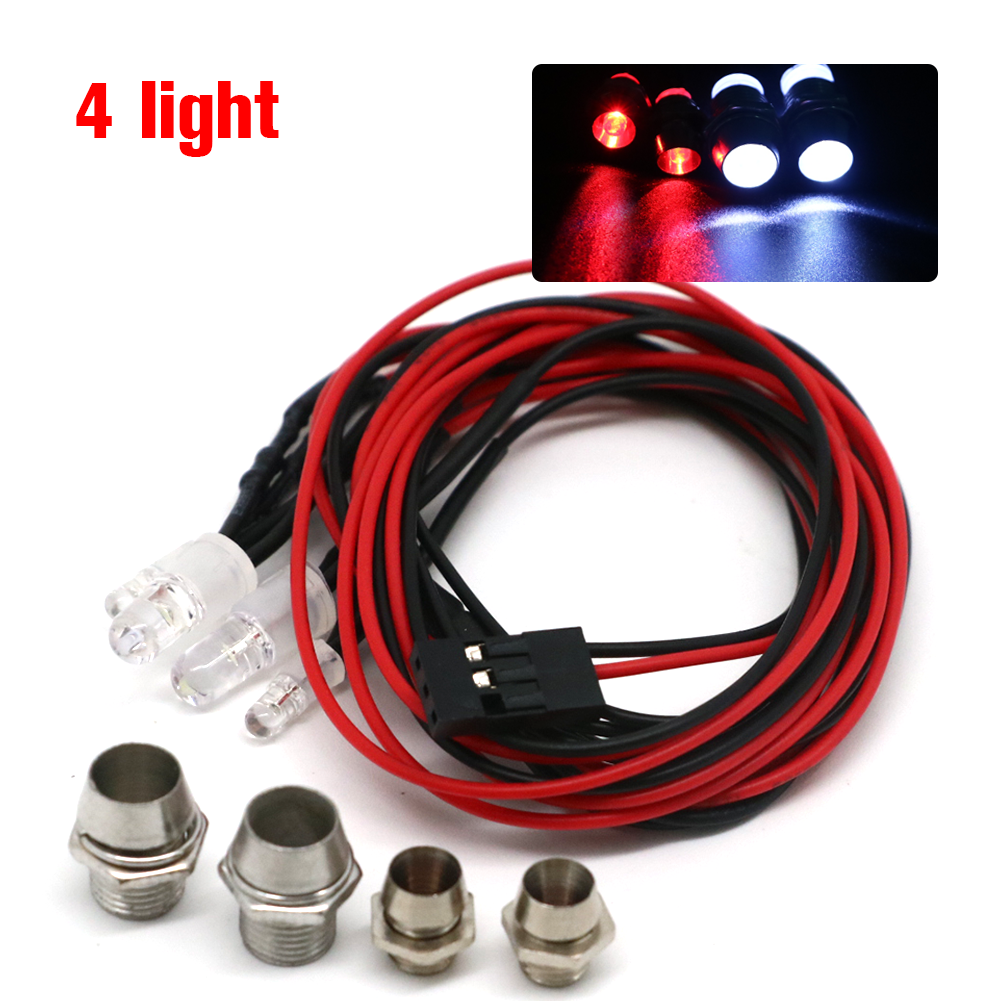2 / 4 / 6 / 8 lumières 70 cm de longueur RC LED phares de nuit phares 3/5mm lumière LED pour modèle de voiture sur chenilles à dérive pour voiture RC: YELLOW