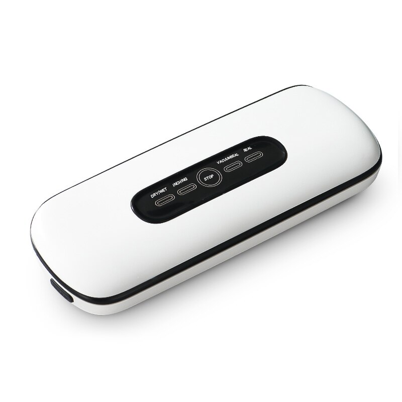 Witte Dolfijn Food Vacuum Sealer Verpakking Machine Keuken Opslag Met 10 Pcs Gratis Voedsel Saver Zakken Sluitmachine: light white