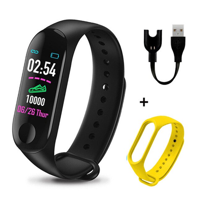 M3 Plus Smart Polsband Smart Armband Fitness Tracker M3plus Smart Band Hartslag Activiteit Armband Sport Smart Horloge Band: Paars