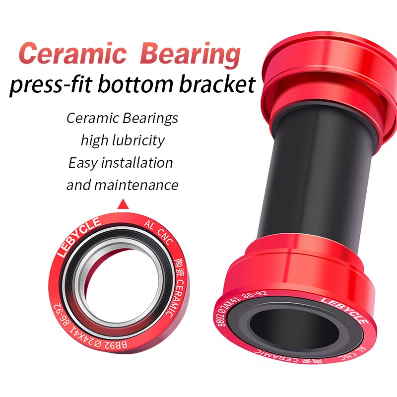 Lebycle Bottom Bracket Compatible With MTB Bike Road Bicycle Shimano Prowheel SRAM GXP BB92