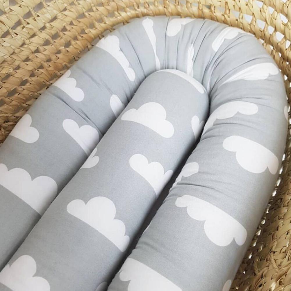 Baby Bett Stoßstange Schlange 79 Zoll Krippe Stoßfänger Cloud Muster Krippe Kissen Kleinkind Neugeborenen Bett Schlaf Stoßstange