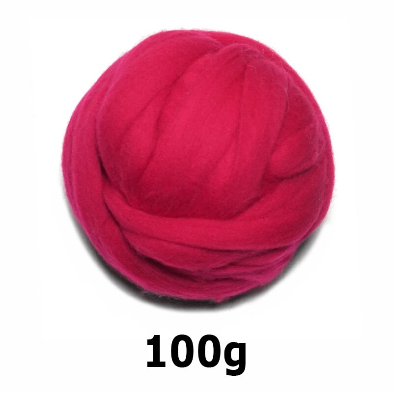 handmade Wool Felt for felting 50g Deep red Perfect in Needle Felt 56#: 100g