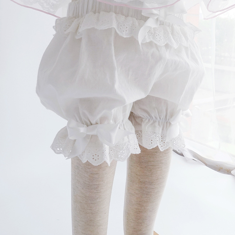 Pantaloncini estivi per ragazze mutandine di zucca bianche con vestito Lolita bambini ragazza leggings solidi pantaloni di sicurezza per bambini per 6 7 8 9 10 anni Gir
