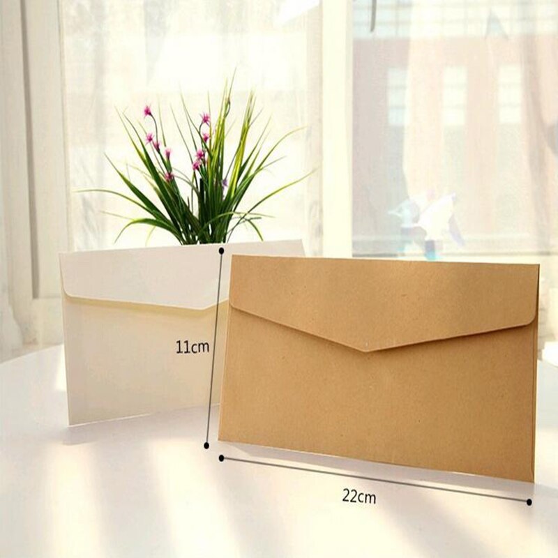 10-20pcs Formal Business Envelope Black White Craft Paper Envelope Mini Message Letter Stationary Card Scrapbook Mailing Bags