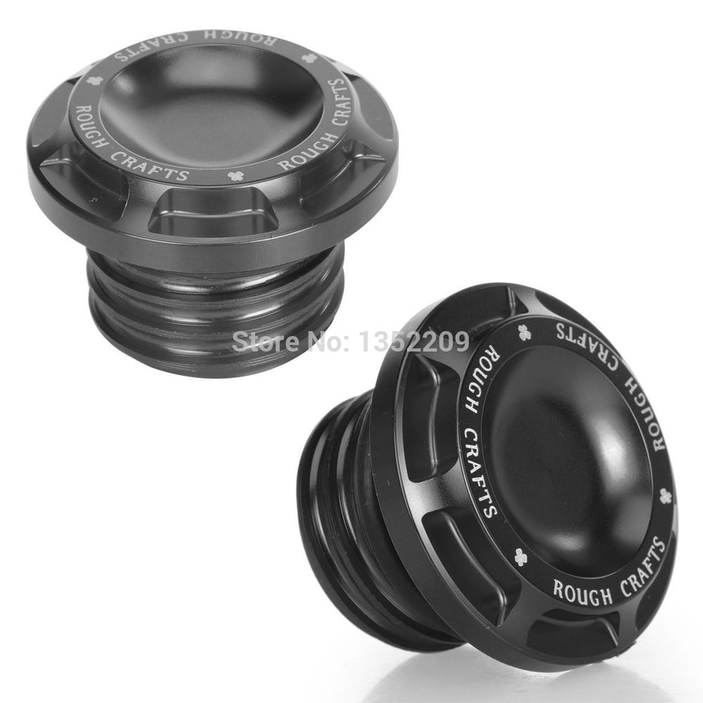 Motor Black Aluminum Right-hand Thread Fuel Gas Tank Vented Decorative Oil Cap for Harley Dyna Touring Sportster XL 1200 883 X48
