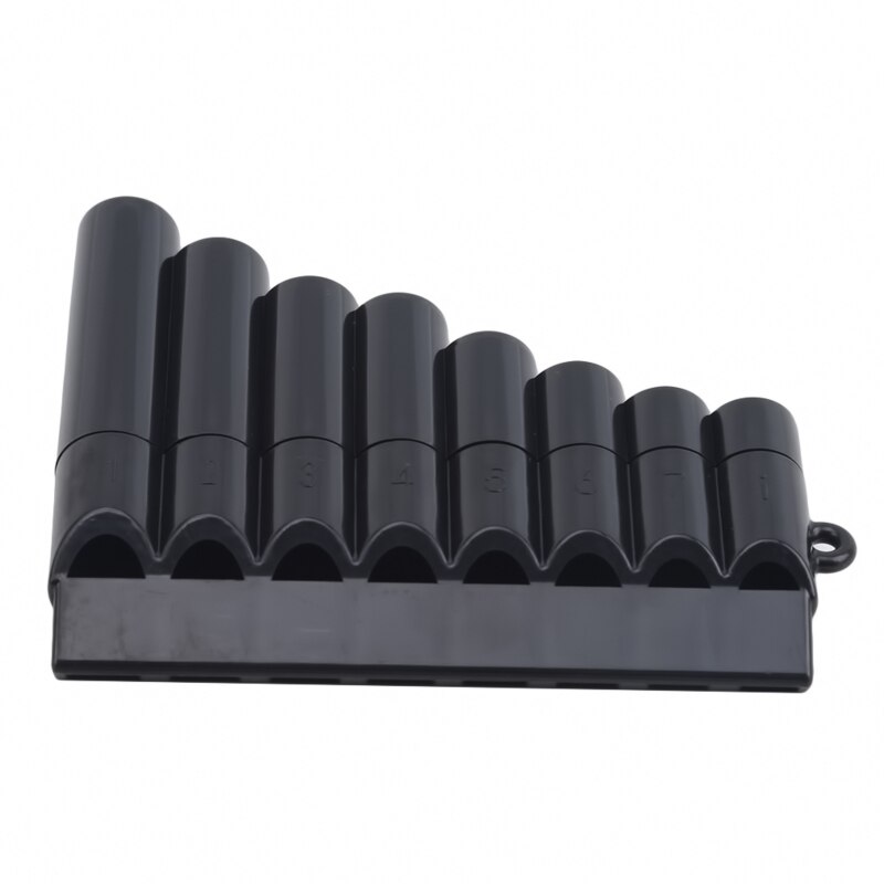 Flauta de madera de 8 tubos de plástico para niños, Flauta de Pan hecha a mano, instrumentos musicales: Negro