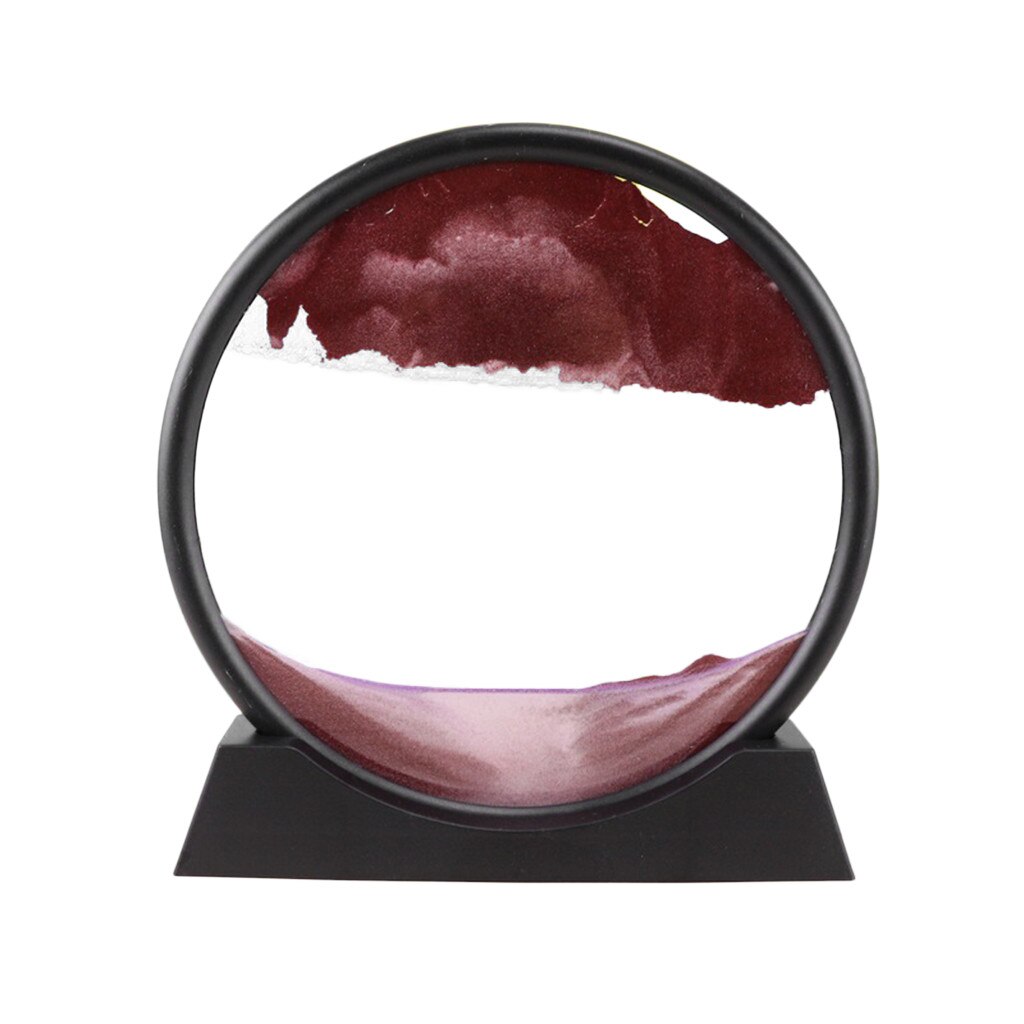colorful connotation Hourglass 3D Natural Landscape Flowing Sand Picture Moving Grit Hourglass worth appreciation#4