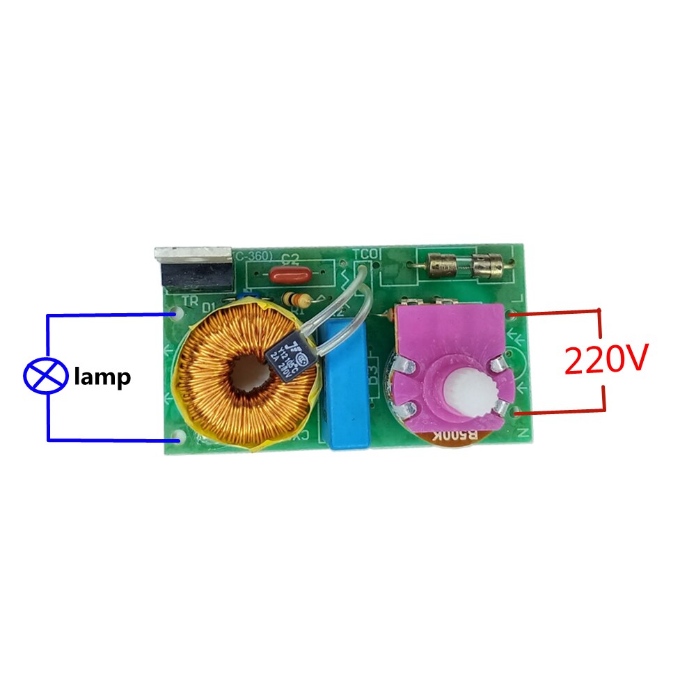 Led on-line lysdæmper drejekontakt lysmodulator anti-interferens elektronisk lysdæmper 220v ~ 240v 20w ~ 200w 3a