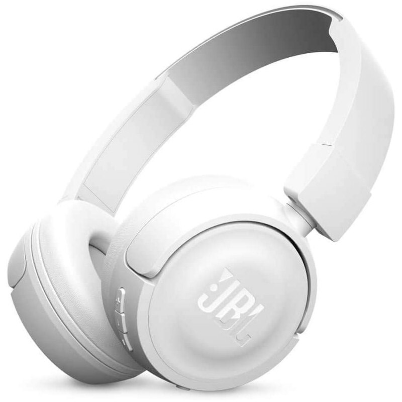 Auriculares plegables T450BT, cascos con sonido de graves profundos, Bluetooth, con micrófono y cancelación de ruido: Blanco