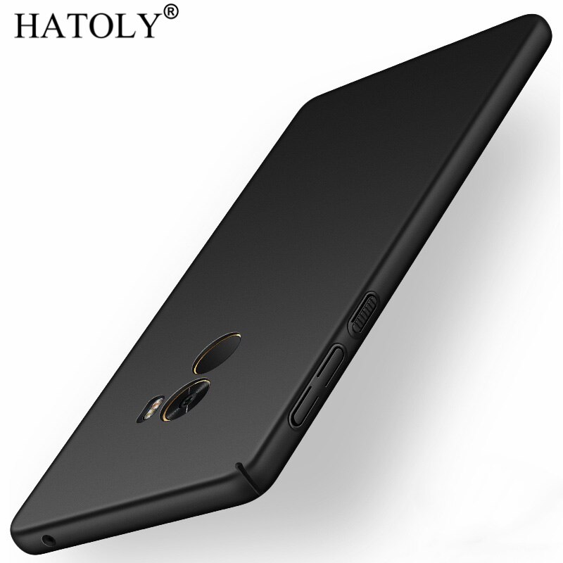 Voor Xiaomi Mi Mix 2 Case Mimix 2 Ultra-Dunne Gladde Cover Hard Pc Beschermende Back Case Voor Xiaomi mi Mix 2 Hatoly: Black