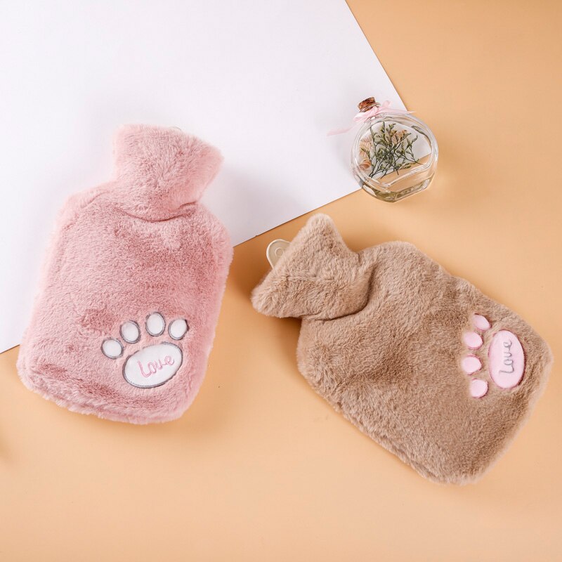 1000Ml Leuke Water Flessen Met Soft Cover Draagbare Winter Warm Water Fles Handwarmer Meisjes Hand Voeten Warmte jug