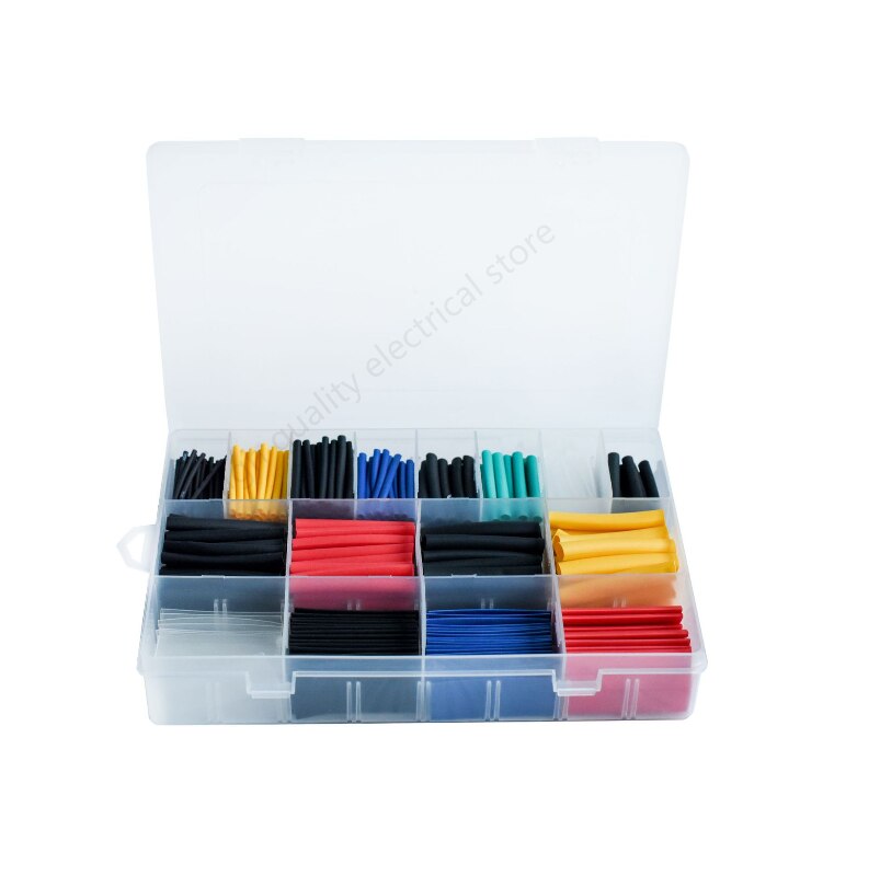 580pcs Wrap Wire Cable Insulated Polyolefin Heat Shrink Tube Ratio Tubing Insulation Shrinkable Tubes