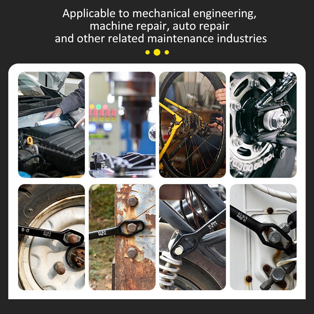 Adjustable Wrench Spanner Set Double-Head Universal Spanner Ratchet Wrench Key Set Screw Nuts Wrenches Repair Hand Tools